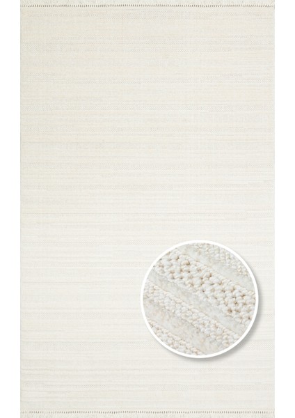 Hurgada 01 White Yumuşak Modern Iskandinav Tarzlı Yolluk, Koridor, Salon, Oturma Odası Halısı