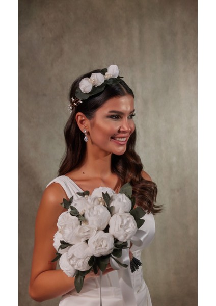 EB818 Şakayık Gelin El Buketi