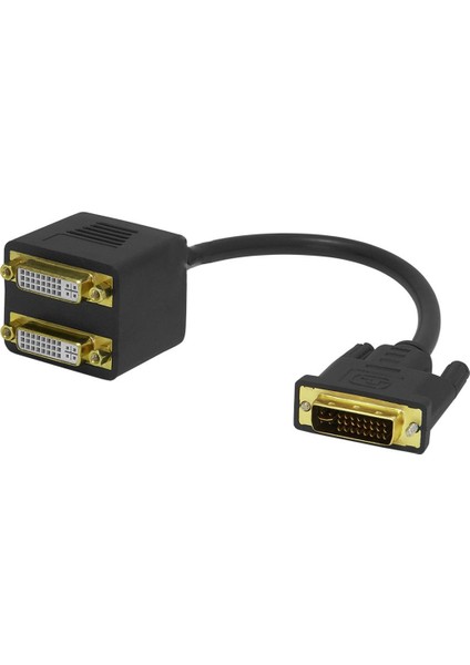 Powermaster PM-25997 24+1 Dvı Erkek To 2x 24+5 Dvı Dişi Çoklayıcı Çoğaltıcı Kablo 32 cm