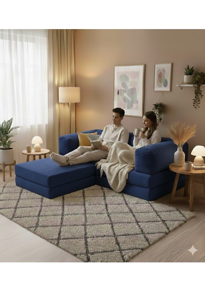 200X200 Köşe Takımı |kadife | Köşe Koltuk | Modüler Köşe Takımı | Yataklı L Koltuk | Fitilli Kadife | Yıkanabilir Fitilli Kadife Kumaş