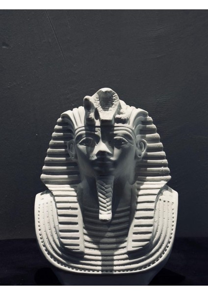 Dekoratif Firavun Büstü 23×17 cm | Antik Mısır Heykel Biblo | Polyester Boyanabilir Sanat Objesi | Ev & Ofis Dekorasyonu modelleri
