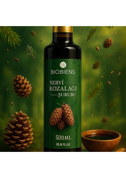 Biobiens Servi Kozalağı Şurubu 500ML.