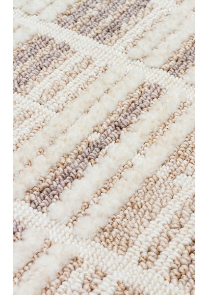 Hurgada 04 Beıge Grey Yumuşak Modern Iskandinav Tarzlı Yolluk, Koridor, Salon, Oturma Odası Halısı fırsatları