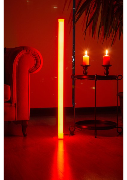 360 Derece Beyaz ve Renkli RGB Yerden Aydınlatma Lambader Uzaktan Kumandalı Renk Geçişli fırsatları