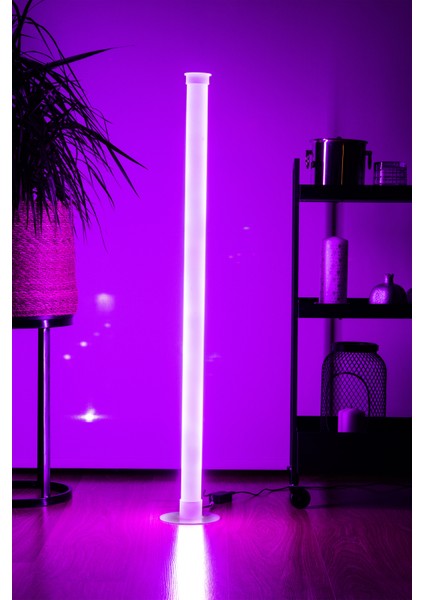 360 Derece Beyaz ve Renkli RGB Yerden Aydınlatma Lambader Uzaktan Kumandalı Renk Geçişli