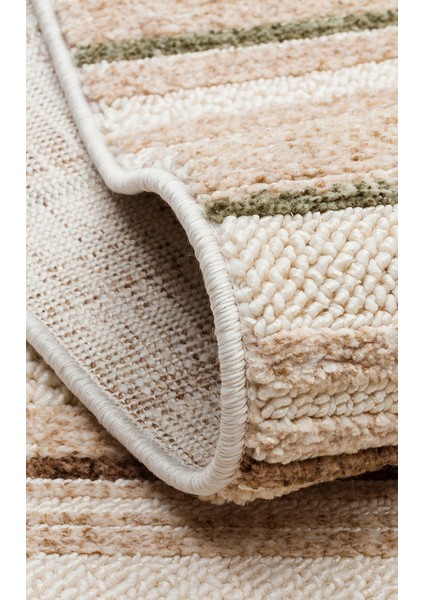 Hurgada 01 Green Brown Yumuşak Modern Iskandinav Tarzlı Yolluk, Koridor, Salon, Oturma Odası Halısı