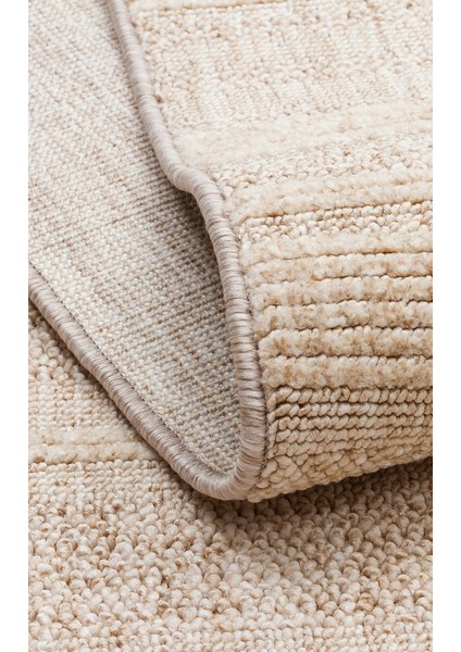 Hurgada 01 Beıge Yumuşak Modern Iskandinav Tarzlı Yolluk, Koridor, Salon, Oturma Odası Halısı