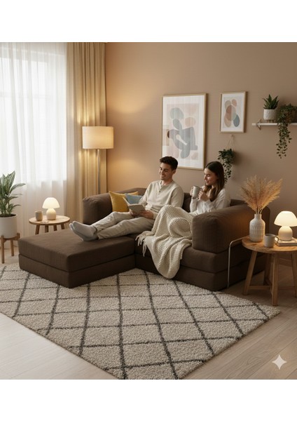 200X200 Köşe Takımı |kadife | Köşe Koltuk | Modüler Köşe Takımı | Yataklı L Koltuk | Fitilli Kadife | Yıkanabilir Fitilli Kadife Kumaş