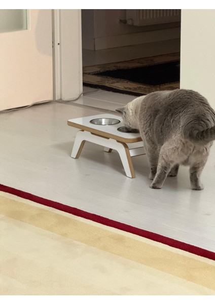 Akçehome Miyavio Kedi & Köpek Mama Standı