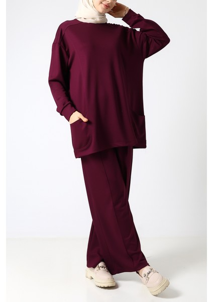 Düz Polyviskon Cepli Tunik & Pantolon Ikili Takım – Günlük Şık Kombin fırsatları