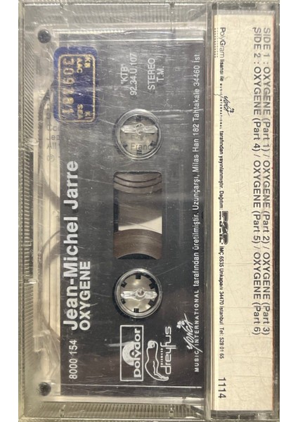 Kaset Jean Michel Jarre Oxygene Kaset fiyatları