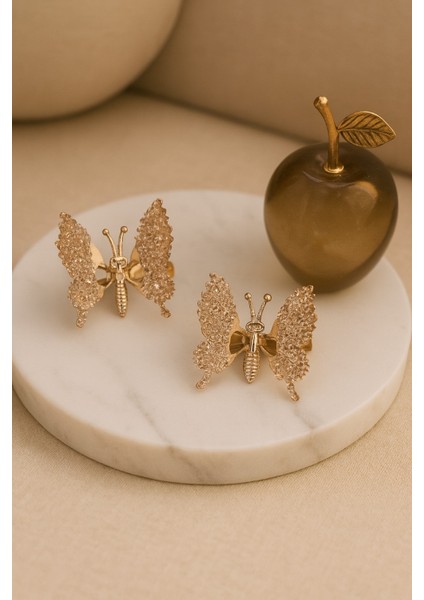 Zarif Taş Işıltılı Oynar Kanatlı Kelebek Pens Toka