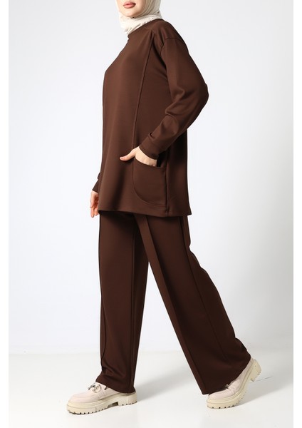 Düz Polyviskon Cepli Tunik & Pantolon Ikili Takım – Günlük Şık Kombin fırsatları