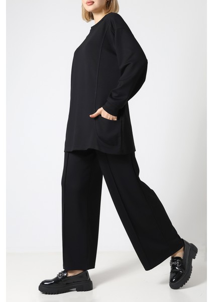 Düz Polyviskon Cepli Tunik & Pantolon Ikili Takım – Günlük Şık Kombin modelleri