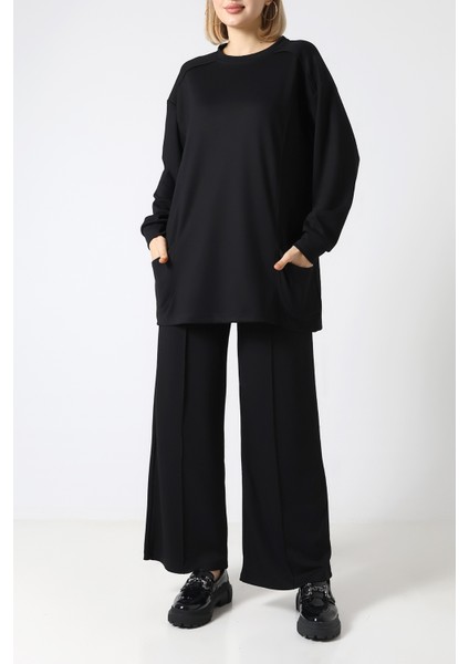Düz Polyviskon Cepli Tunik & Pantolon Ikili Takım – Günlük Şık Kombin fırsatları