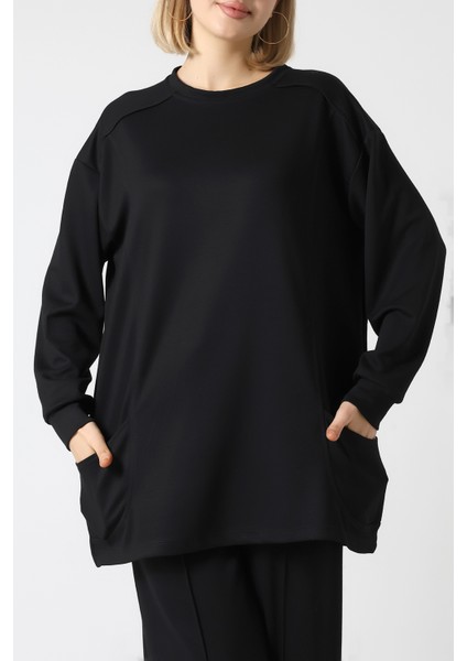 Düz Polyviskon Cepli Tunik & Pantolon Ikili Takım – Günlük Şık Kombin indirimleri