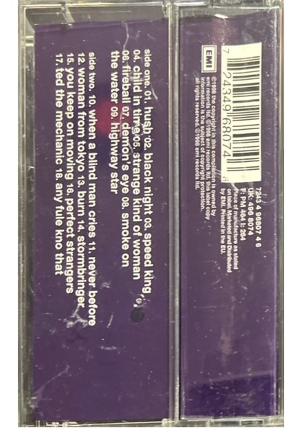 Kaset Deep Purple 30 : Very Best Of Kaset fiyatları