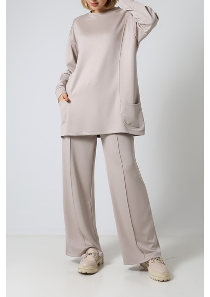Düz Polyviskon Cepli Tunik & Pantolon Ikili Takım – Günlük Şık Kombin fırsatları