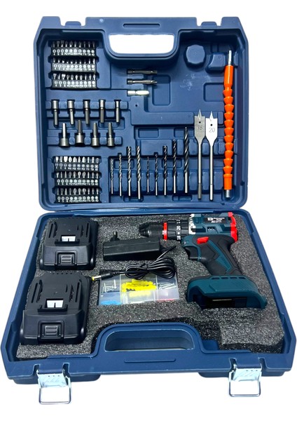 Profesyonel Kömürsüz Darbeli Şarjlı Matkap Çelik Mandren Çift Akülü Vidalama Full Setli indirimleri