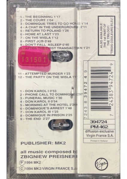 Kaset Blanc Soundtrack Kaset fiyatları