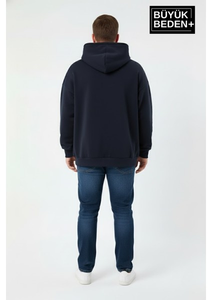 Erkek Büyük Beden Brooklyn 1970 Baskılı Kapüşonlu Sweatshirt SPR26BSW964 modelleri