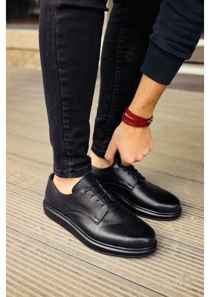 CH003 - Dst Classica Pelle Di Cuoio Erkek Ayakkabı Sıyah indirimleri