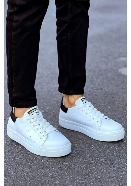 CH983 - Cbt Tennis Erkek Ayakkabı Beyaz/sıyah