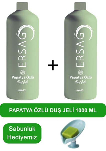 Papatya Özlü Duş Jeli 2 Adet 1000 Ml- Sabunluk Hediyemiz 355-21
