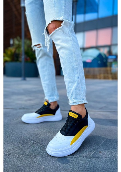 CH115 - Cbt Literide Erkek Ayakkabı Beyaz/sarı/sıyah modelleri