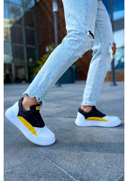 CH115 - Cbt Literide Erkek Ayakkabı Beyaz/sarı/sıyah fırsatları