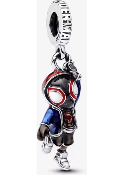 S925 Marvel Spider-Man Miles Morales Sallantılı Charm fiyatları