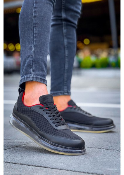 CH181 - Rrt Ipekyol Erkek Ayakkabı Sıyah - Kırmızı indirimleri