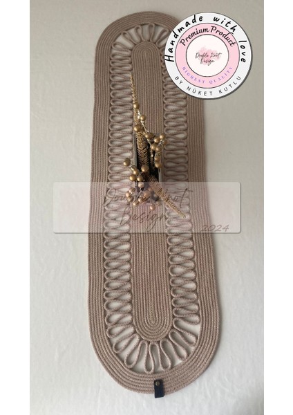 Tress Runner, 110 x 32 cm, El Yapımı Salon /sehpa Örtüsü, Runner, Mutfak Masa Örtüsü,