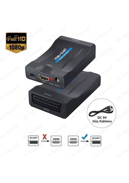 HDMI To Scart Av Eski Tip Tüplü Tv Çevirici Adaptör fiyatları