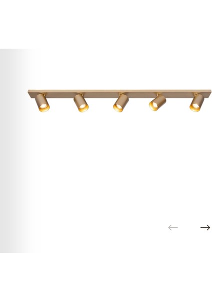 5 Li Beşli Mat Gold Eskitme Kaplama Metal Gövde Hareketli Başlık GU10 LED Tavan Spot Modern Avize fiyatları