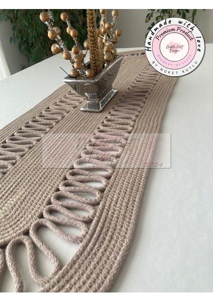 Tress Runner, 110 x 32 cm, El Yapımı Salon /sehpa Örtüsü, Runner, Mutfak Masa Örtüsü, modelleri