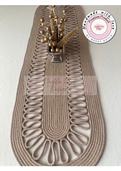 Tress Runner, 110 x 32 cm, El Yapımı Salon /sehpa Örtüsü, Runner, Mutfak Masa Örtüsü, indirimleri