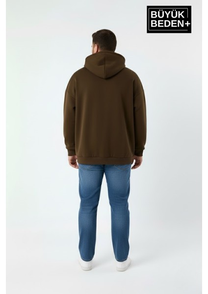 Erkek Büyük Beden Chef Baskılı Kapüşonlu Rahat Kalıp Sweatshirt SPR26BSW966 modelleri