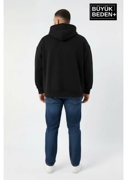 Erkek Büyük Beden Chef Baskılı Kapüşonlu Rahat Kalıp Sweatshirt SPR26BSW966 modelleri