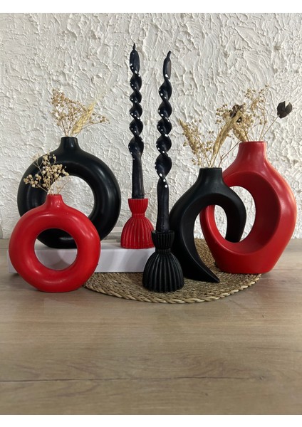 Dekoratif 6 Parça Vazo ve Şamdan Mumluk Takımı Sevgili Sarmaşık Vazo Halka Vazo ve Şamdan Mumluk Seti El Yapımı Vazo Takımı Biblo Hediyelik Eşya Bohem Tarz fırsatları