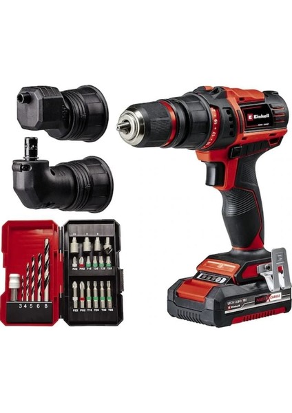 Te-Cd 18/45 Akülü Vidalama Set 1,5 W Güç, 10 mm Anahtarlı Mandren ve 1x2,0 Ah Akü