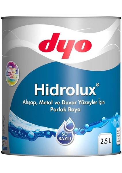 Dyo Hidrolüx 2,5 Litre Beyaz Su Bazlı Ahşap Metal Boyası