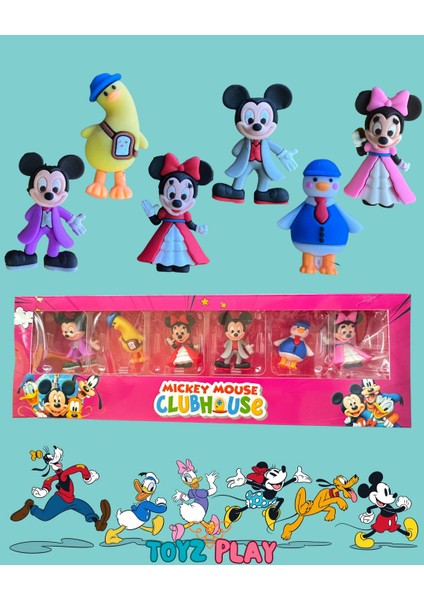 Mıckey Mouse 6 Lı Karakter Figür