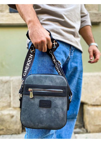 CH102 - Stealht Kare Erkek Çanta Sıyah/antrasıt