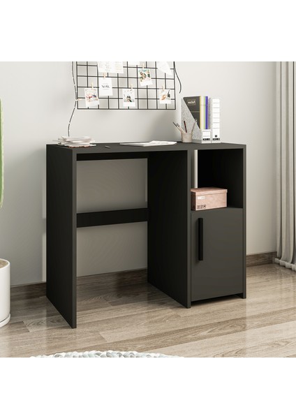 Kuzey Tek Kapaklı Çalışma Masası – Minimal Tasarım, Antrasit