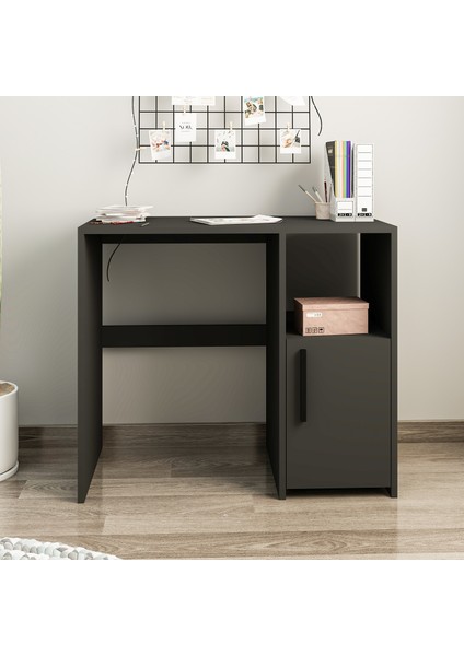 Kuzey Tek Kapaklı Çalışma Masası – Minimal Tasarım, Antrasit fiyatları