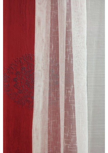 Peteküstü Naturel Keten 1/2 Seyrek Pileli Tül Perde Kırışmaz Modern Dokulu Hafif Tül Özel Ölçü