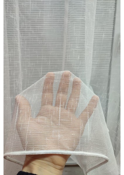 Peteküstü Naturel Keten 1/2 Seyrek Pileli Tül Perde Kırışmaz Modern Dokulu Hafif Tül Özel Ölçü fırsatları