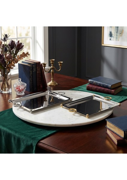 18/10 Paslanmaz Çelik Lüks Dikdörtgen Servis Tepsisi 35X55 cm Büyük Boy indirimleri