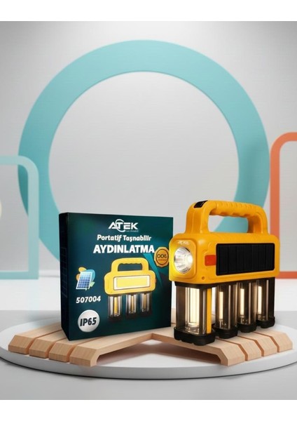 Güneş Enerjili Taşınabilir Projektör Işıldak